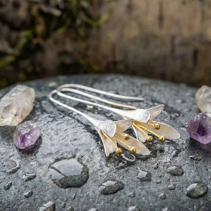 Silver Flower Earrings