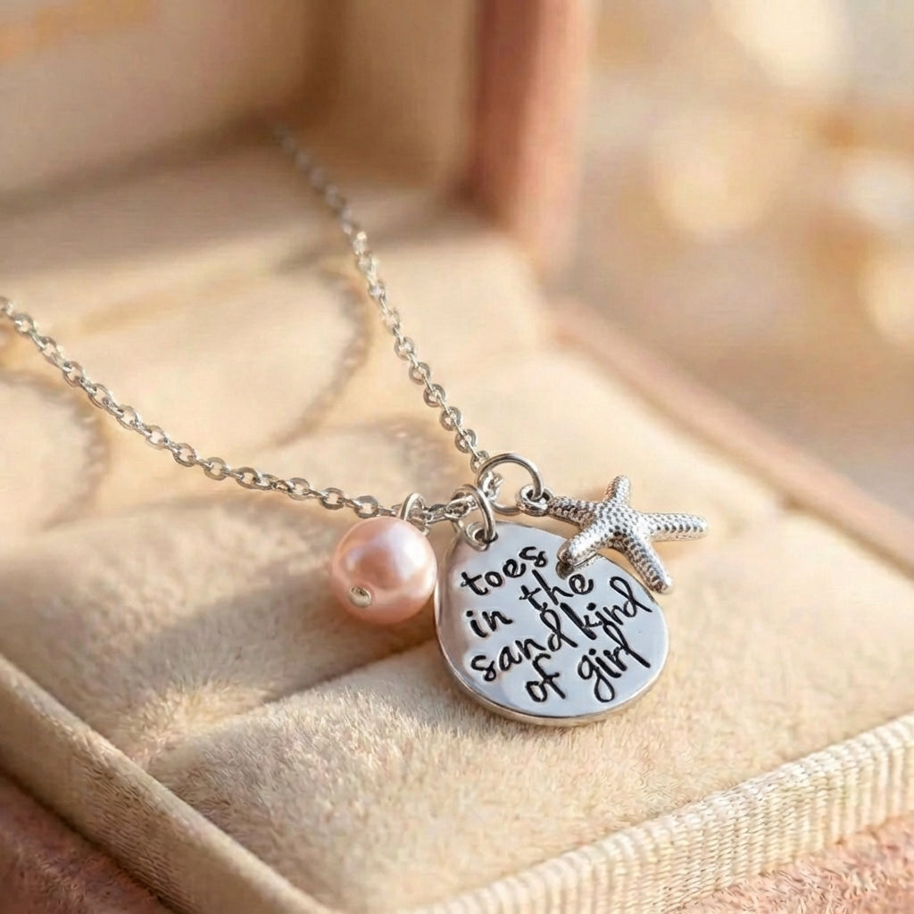 Toes In The Sand Necklace In Silver
