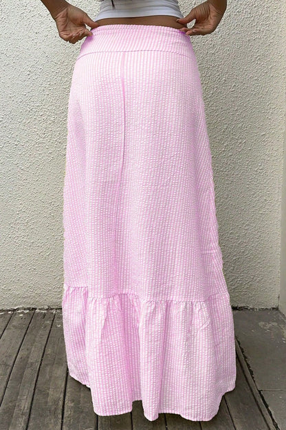 High-waisted Striped Skirt