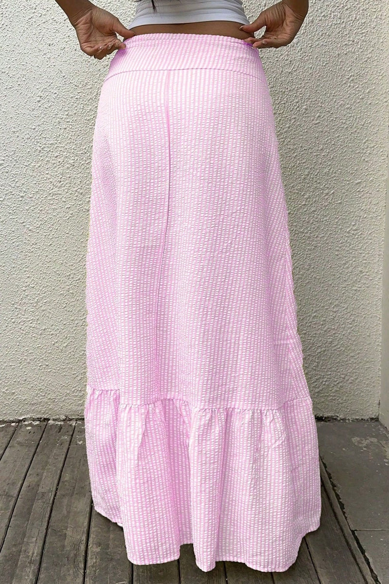 High-waisted Striped Skirt