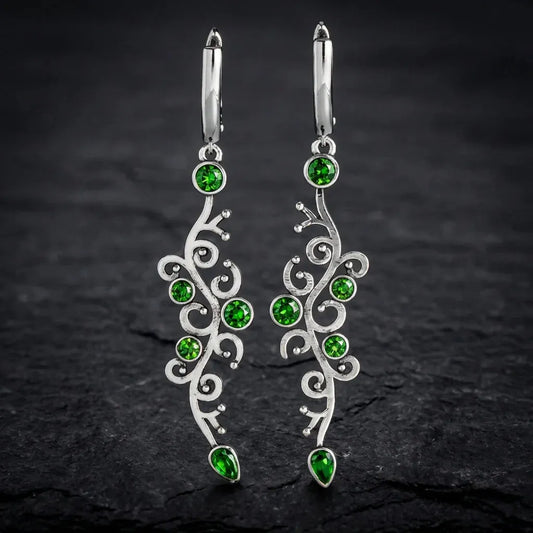 Elegant Green Stone Earrings