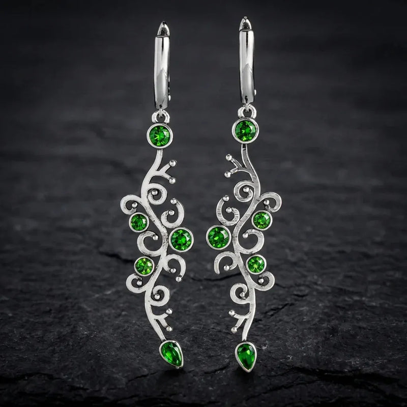 Elegant Green Stone Earrings