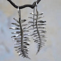 Vintage Silver Leaf Earrings