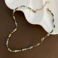 Bohemian Jade Beaded Necklace