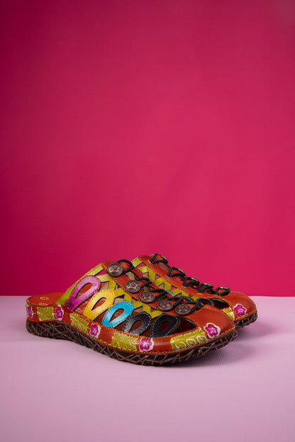 Soffia | Rowan Embossed Leather Sandal