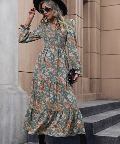 Cosmo Print Smock Midi Dress - Multi
