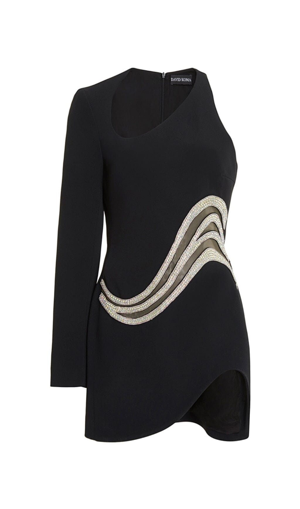 Wave One-shoulder Mini Dress