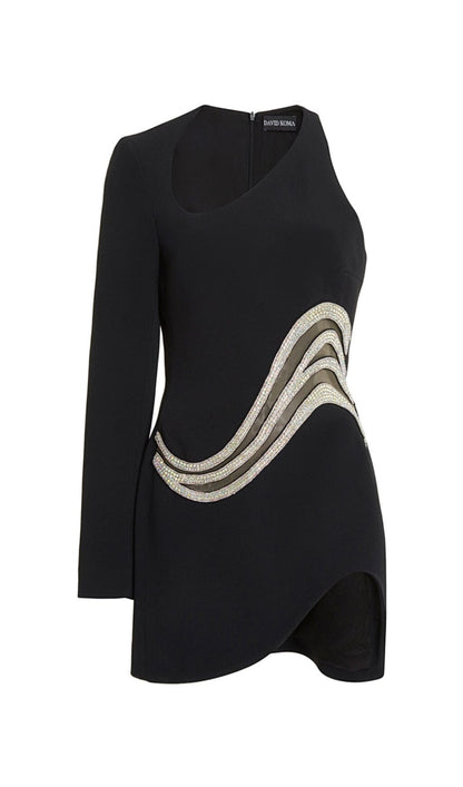Wave One-shoulder Mini Dress