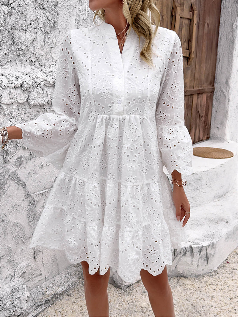 Somebody to Love Eyelet Lace Mini Dress