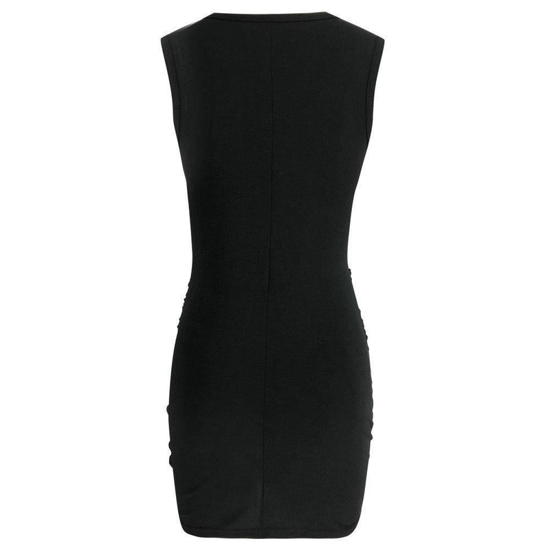 Hollow-out Sleeveless Hot Mini Dress(2 Colors)