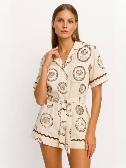 Shell Ciao Front Shirt Romper