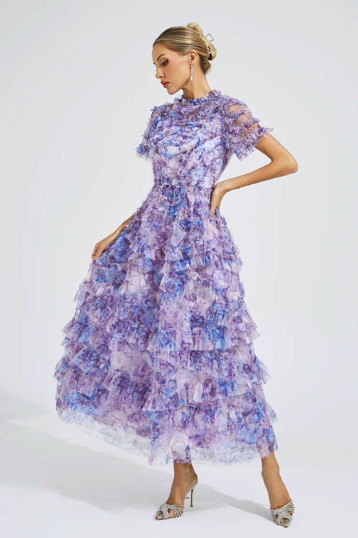 Saroyan Purple Midi Dress