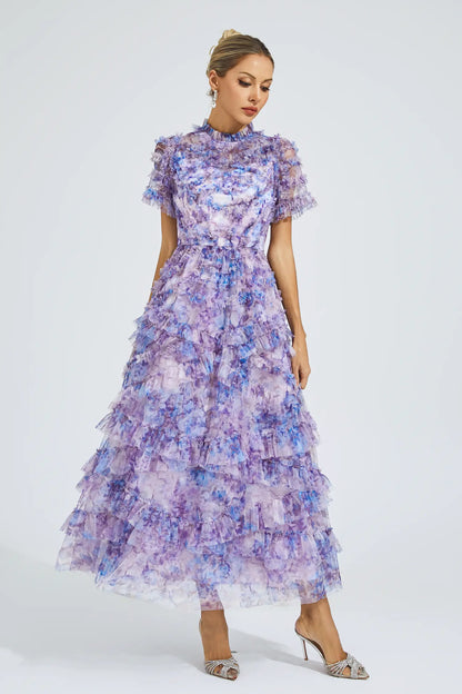 Saroyan Purple Midi Dress