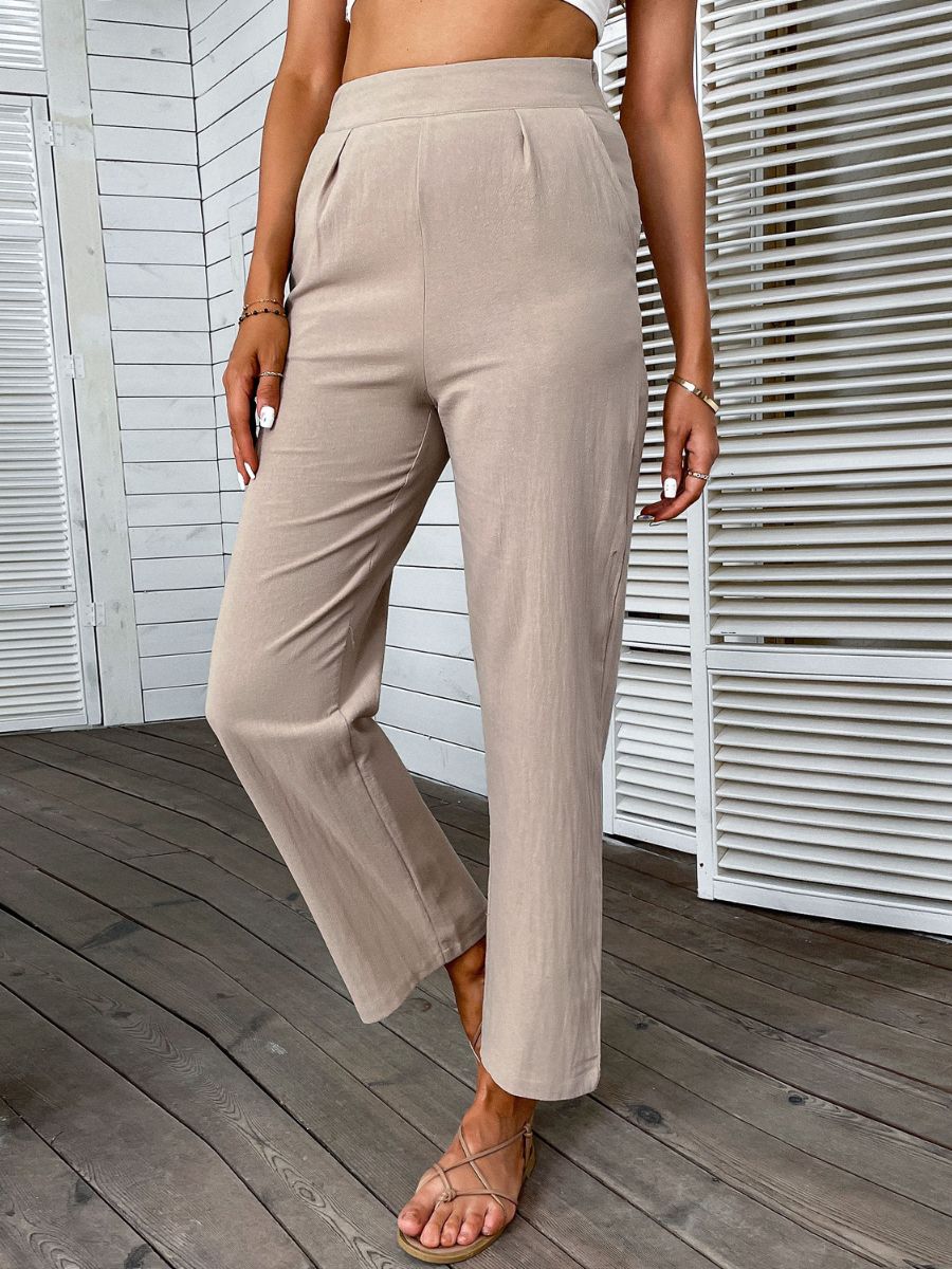 Remiel Linen Pants - Beige