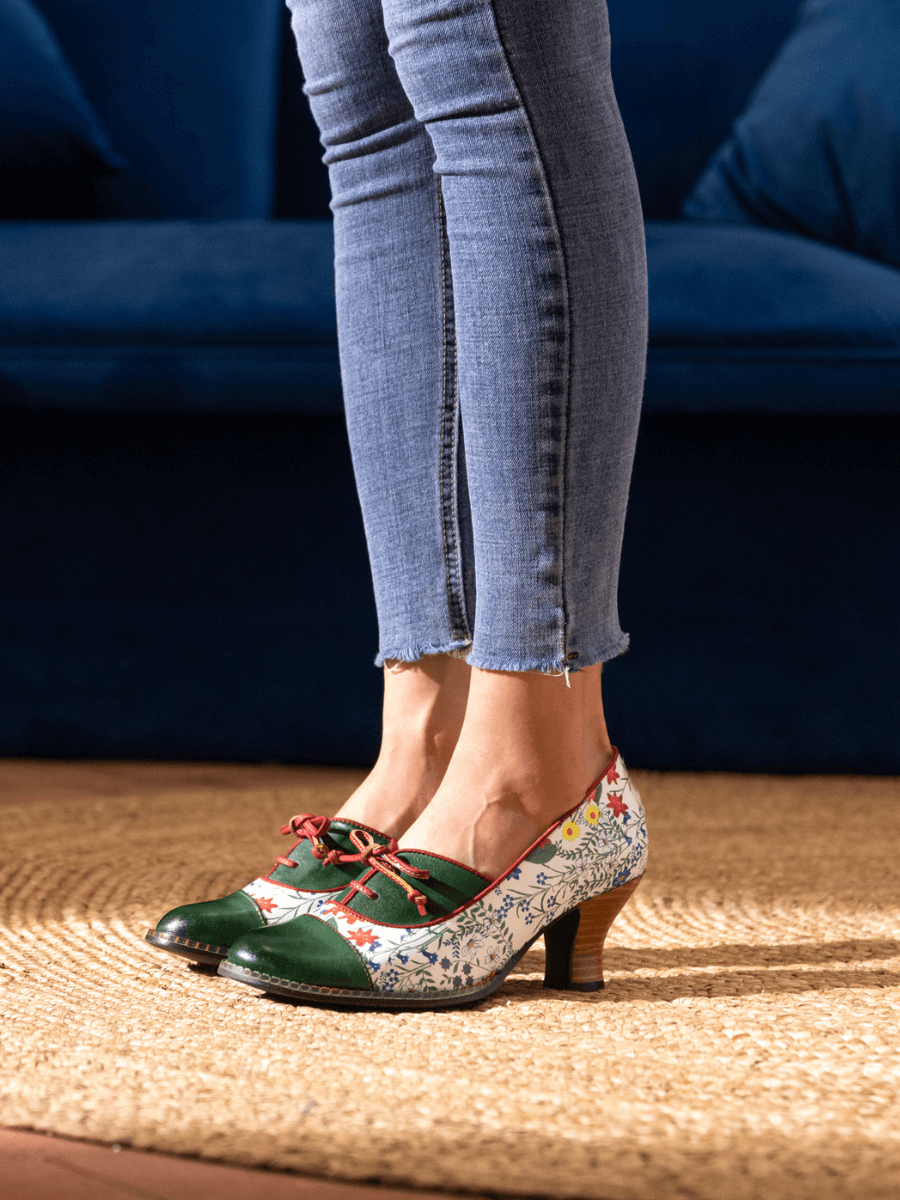 Soffia | Lily Kitten Heel Leather Pump
