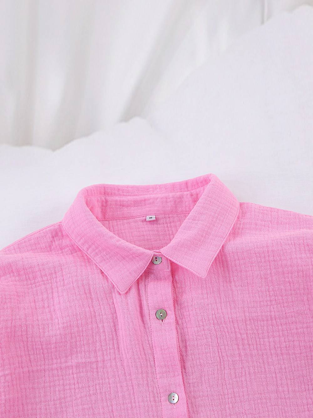 Intricate Cotton Co-ord Pink Shorts Set