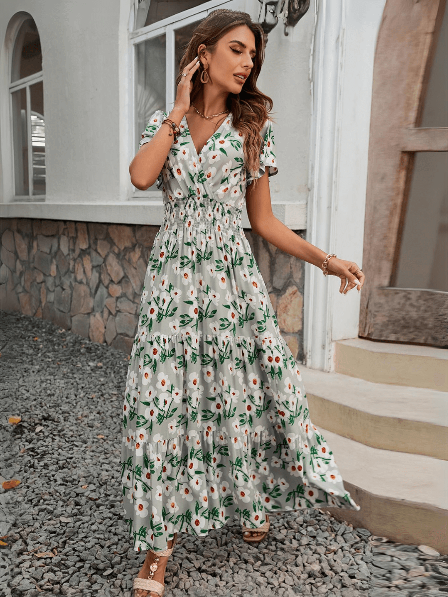 Yasmin V-neck Maxi Dress