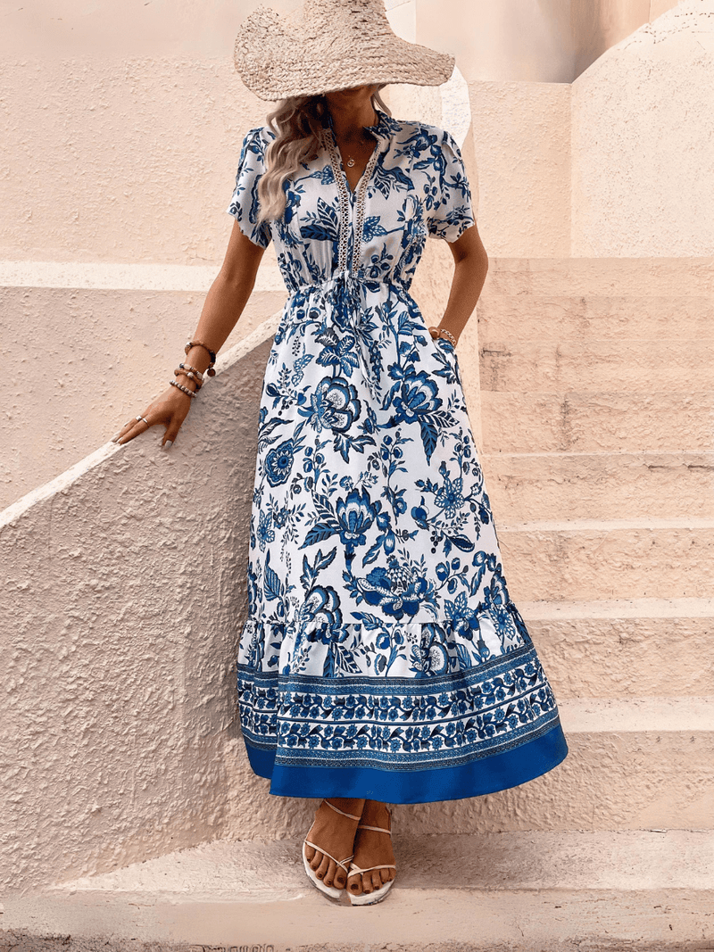 Picking Petals Short Sleeve Maxi Dress