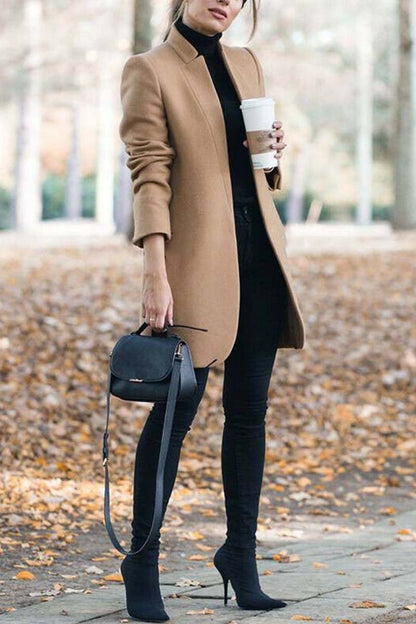 And Stylish Commuter Stand Collar Coat(6 Colors)