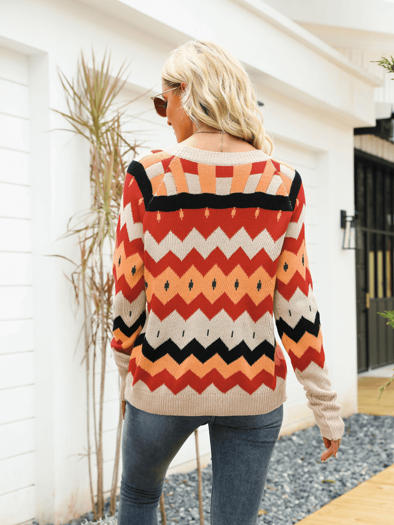Dexter Zigzag Pattern Sweater