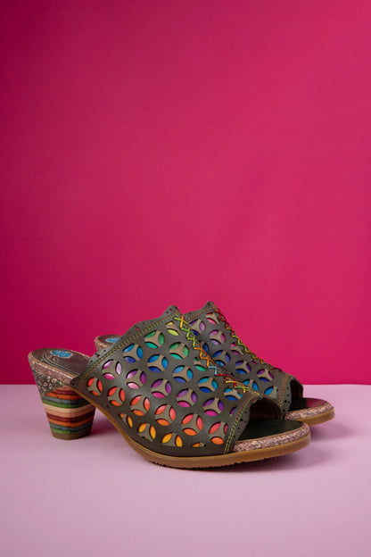 Soffia | Tracee Rainbow Open-toe Leather Sandal