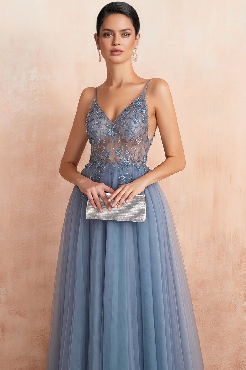 Luz Mesh and Diamond Maxi Dress