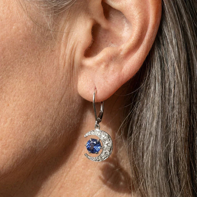 Vintage Blue Moonlight Earrings