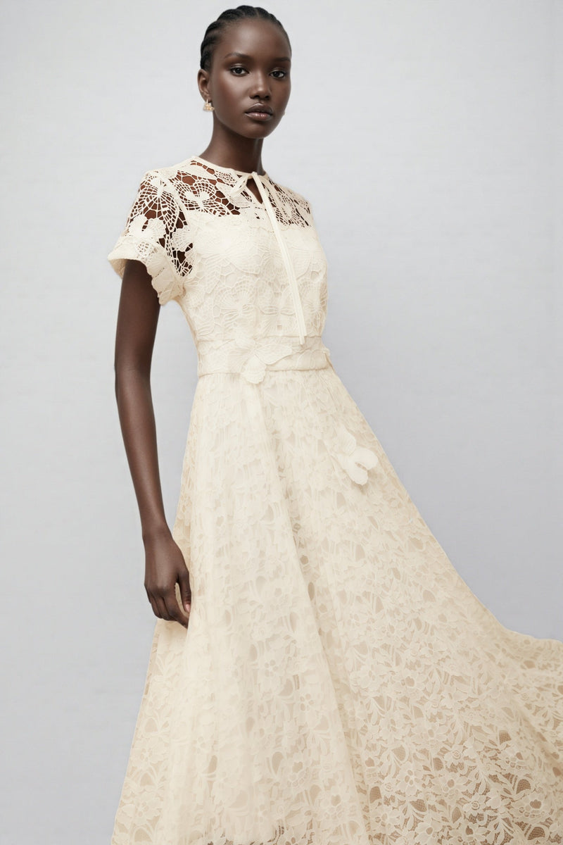 Zephrt White Lace Maxi Dress