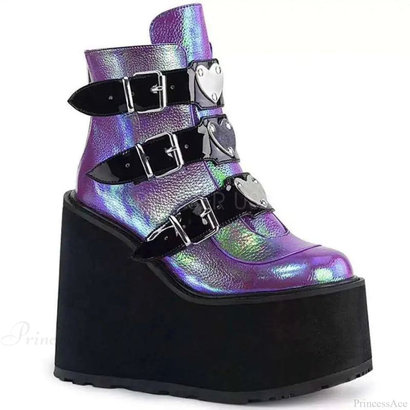 Rebel Gothic Wedge Costume Ankle Boot