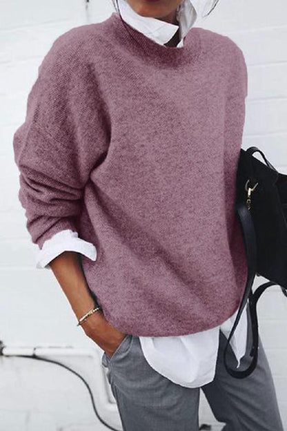 Moxidress Lapel Fake Two Pieces Sweater