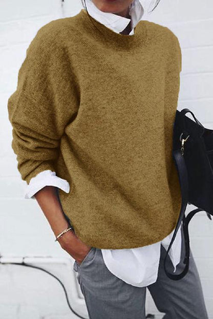 Moxidress Lapel Fake Two Pieces Sweater