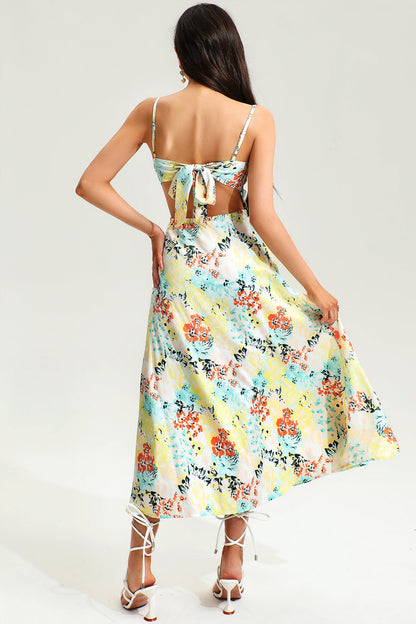 Backless Cut Out Cami Midi Dress
