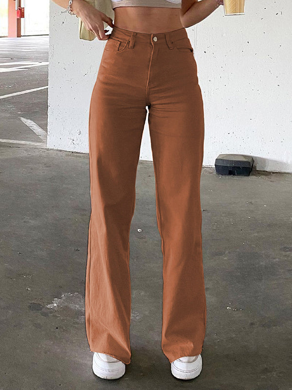 Color Straight Pants