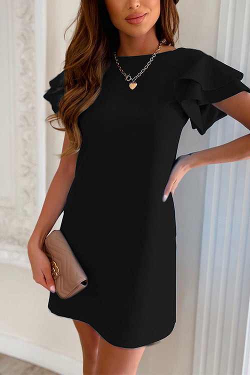 Moxidress Heaps Sleeve Cozy Mini Dress