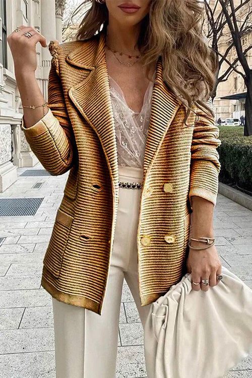 Lapel Buttons Cardigans With Pockets