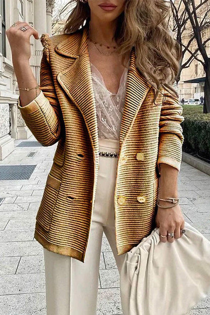 Lapel Buttons Cardigans With Pockets