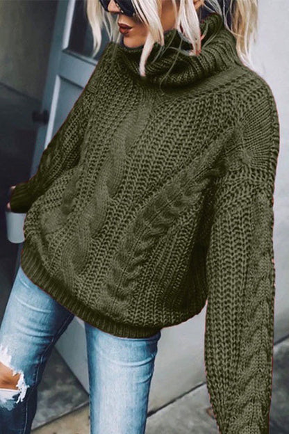Winter Turtleneck Long Sleeve Knit Sweater