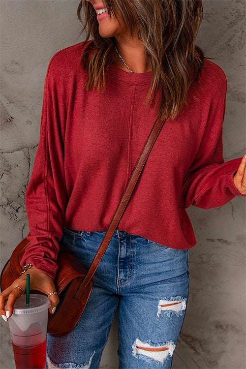 Crewneck Long Sleeve Loose T-shirt