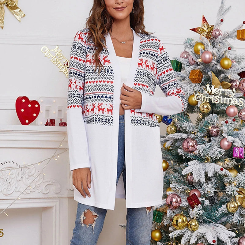 New Year Long Sleeve Cardigan Christmas Sweater