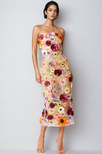 Winslet Embellished Lace Midi Dress