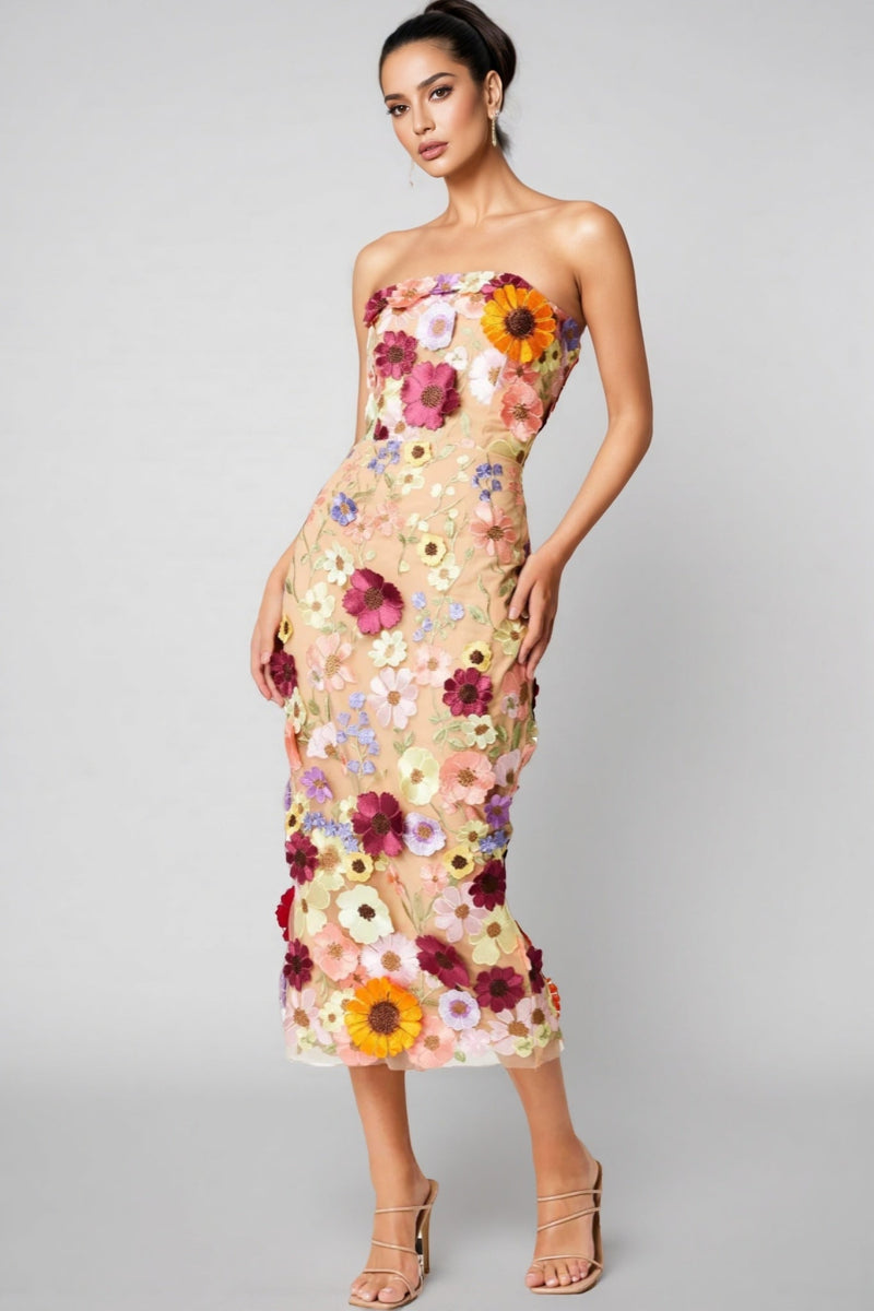 Winslet Embellished Lace Midi Dress