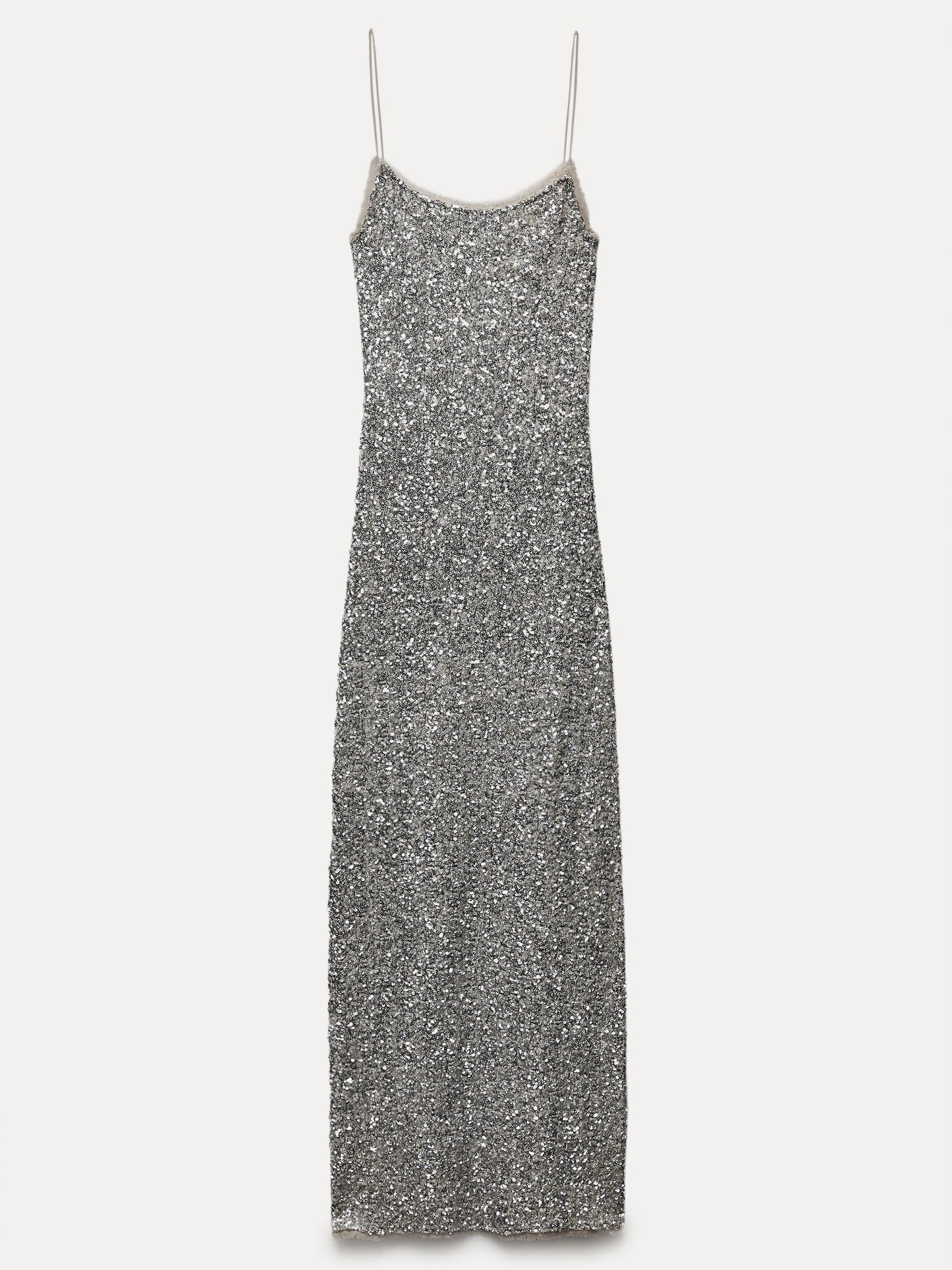 Sequin Slip Round Neck Dress