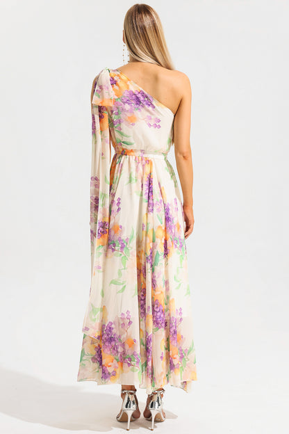 One-shoulder Sleeveless Maxi Dress