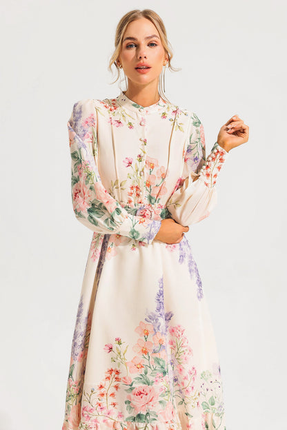 Long Sleeve Maxi Dress With Belt