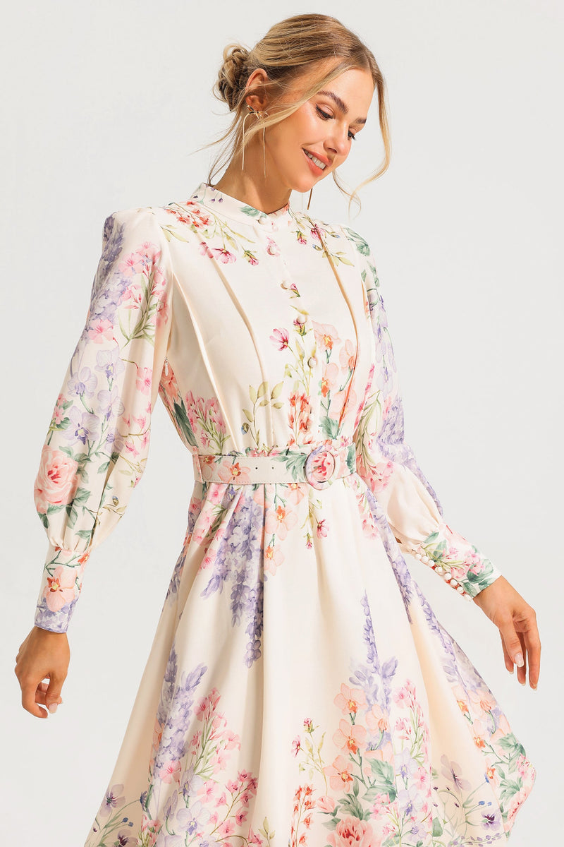 Long Sleeve Maxi Dress With Belt