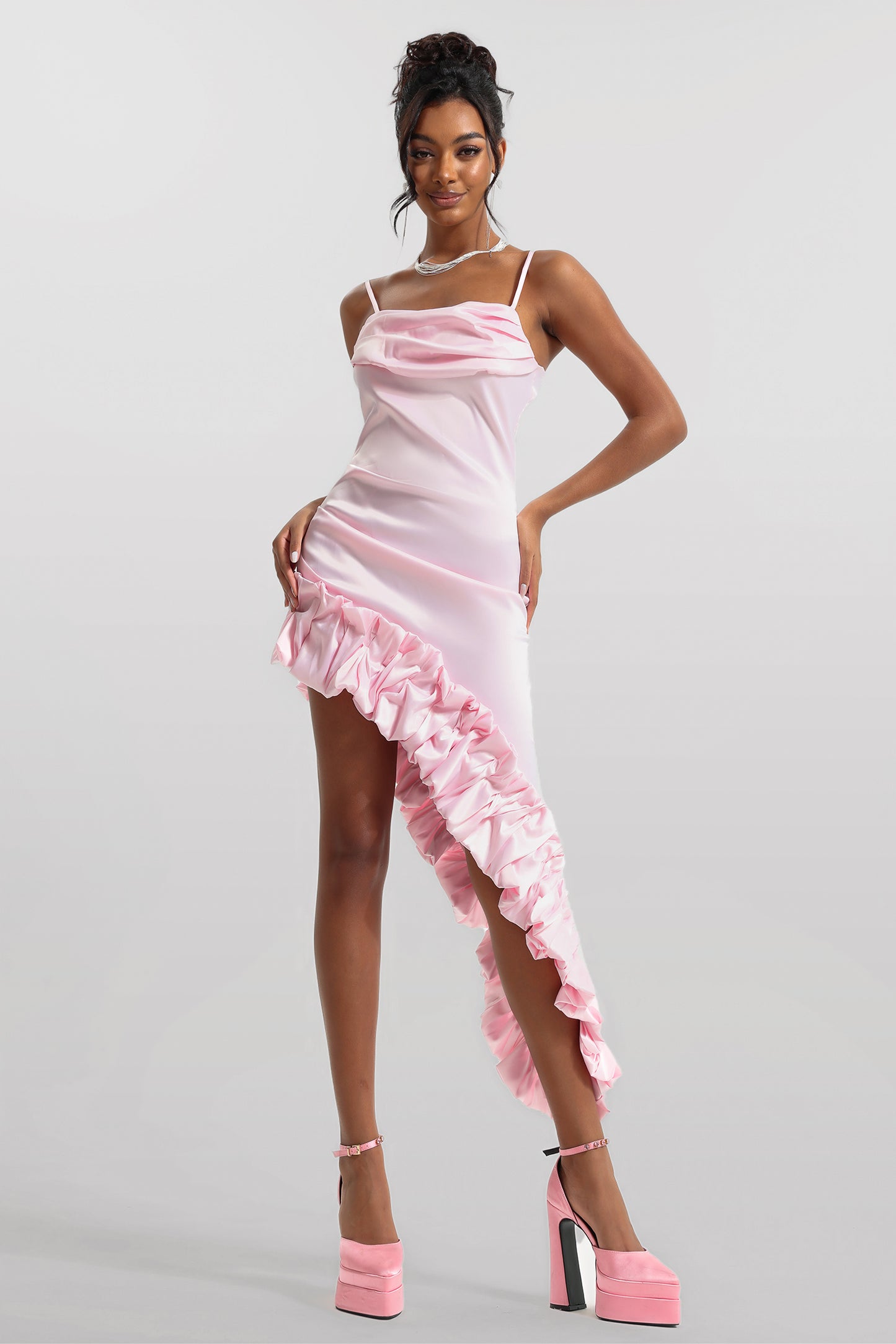 Sleeveless Agaric Lace Midi Dress