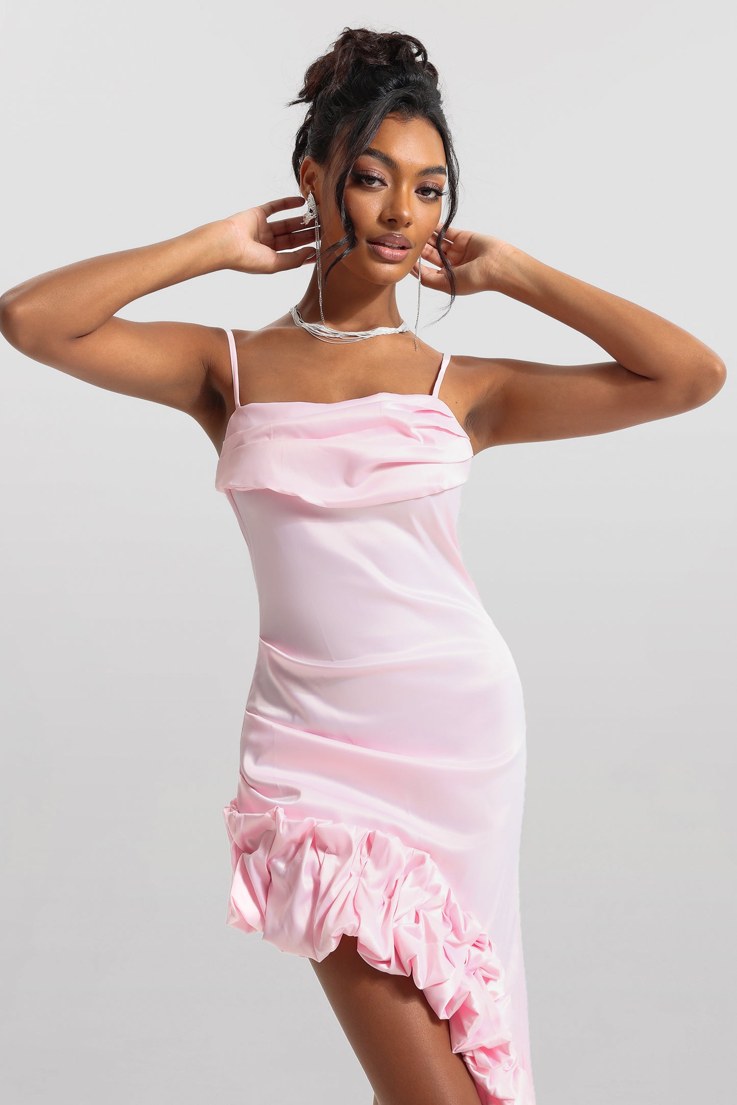 Sleeveless Agaric Lace Midi Dress