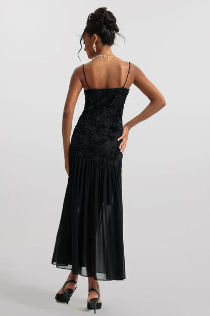 3d Sleeveless Midi Dress