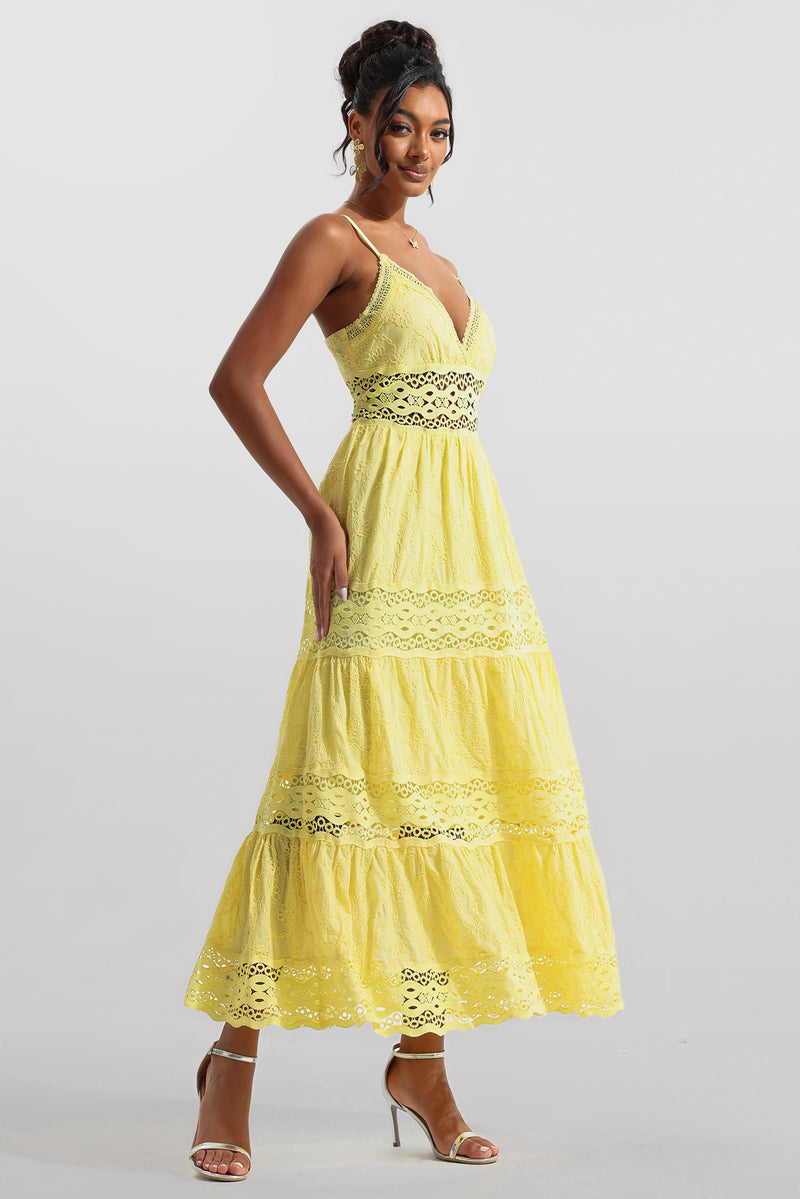 Lace Sleeveless Midi Dress