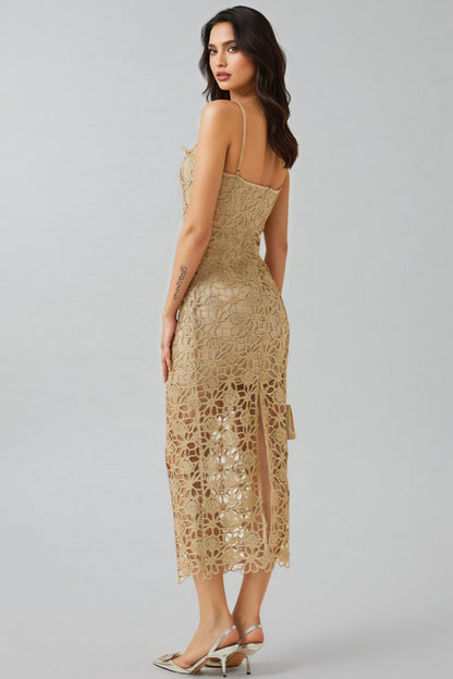Zephyra Embroidery Midi Dress Set
